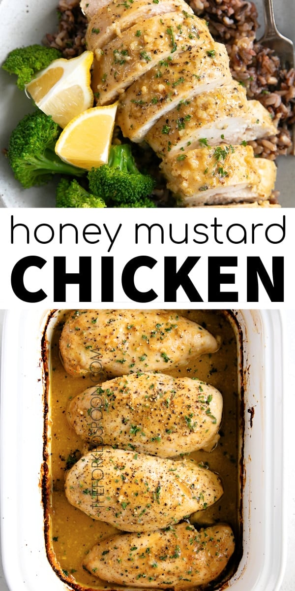 honey mustard chicken pinterest pin image collage