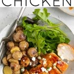 Pinterest pin for baked buffalo chicken