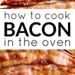 how to cook bacon in the oven pin