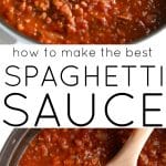 how to make the best spaghetti sauce pinterest pin