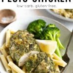 pesto chicken recipe pinterest pin collage