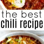pinterest collage for chili recipe