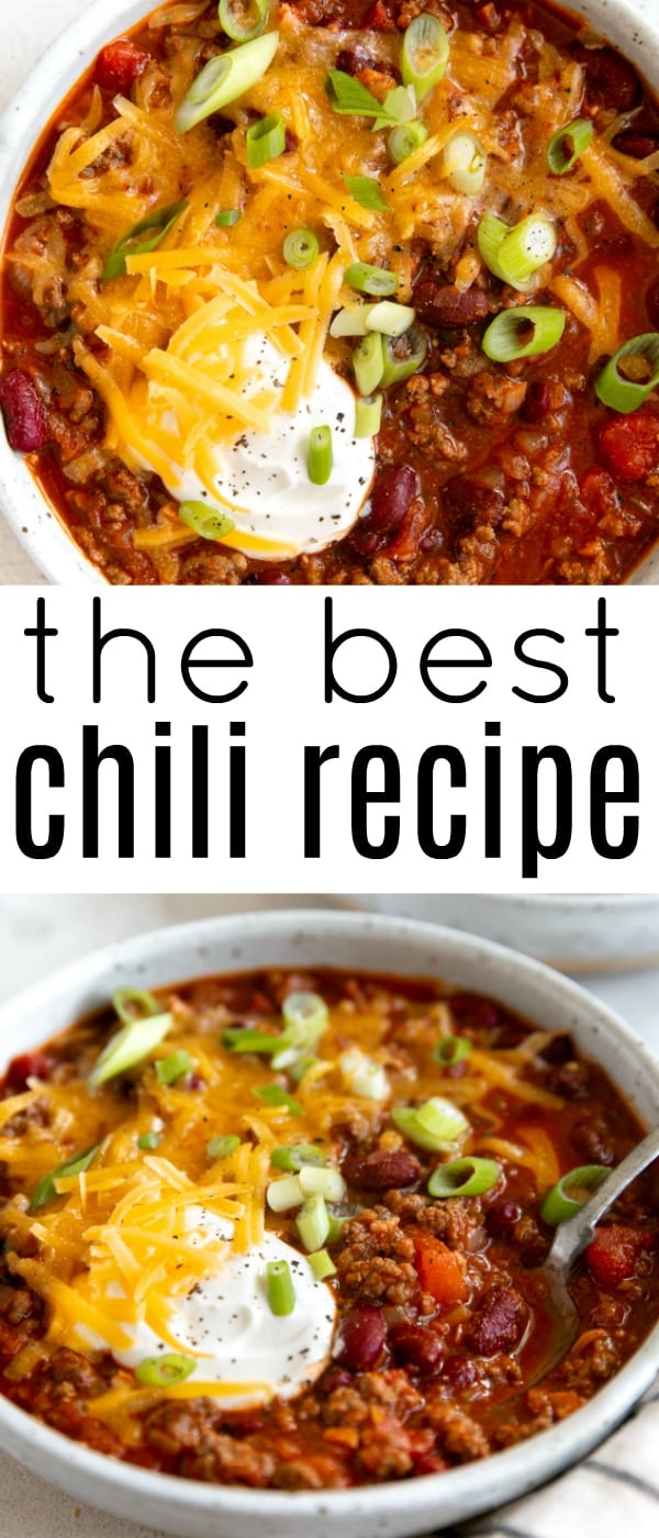pinterest collage for chili recipe