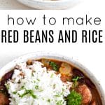 pinterest collage for red beans and rice