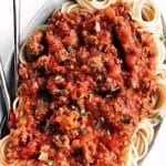 spaghetti sauce recipe pinterest pin image