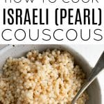 Pinterest collaged pin for israeli couscous