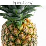 how to cut a pineapple pinterest pin image