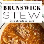 Brunswick Stew Recipe Pinterest Pin Collage Image