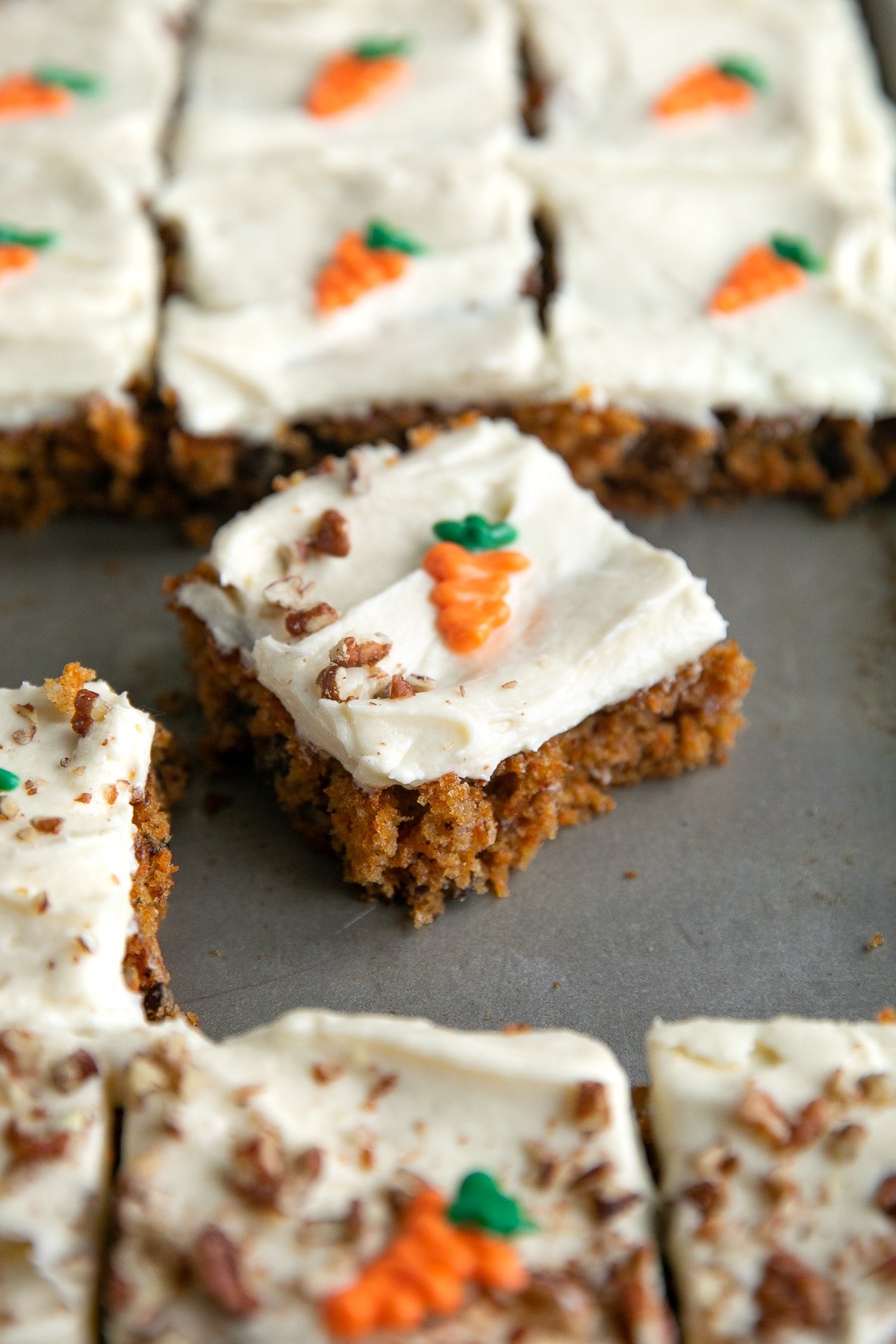 Carrot Sheet Cake Recipe with Cream Cheese Frosting - The Forked Spoon