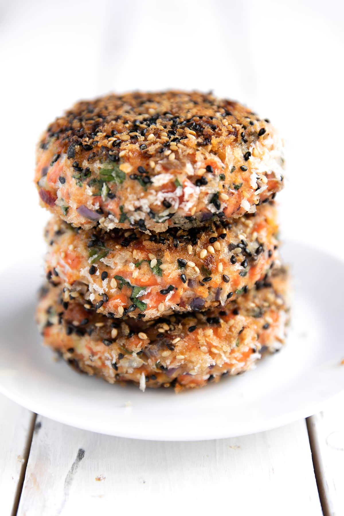 Sesame Crusted Salmon Patties Recipe The Forked Spoon