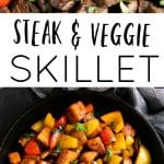 steak and sweet potato skillet long pin