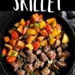 steak and sweet potato skillet short pin
