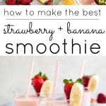 strawberry banana smoothie long pin