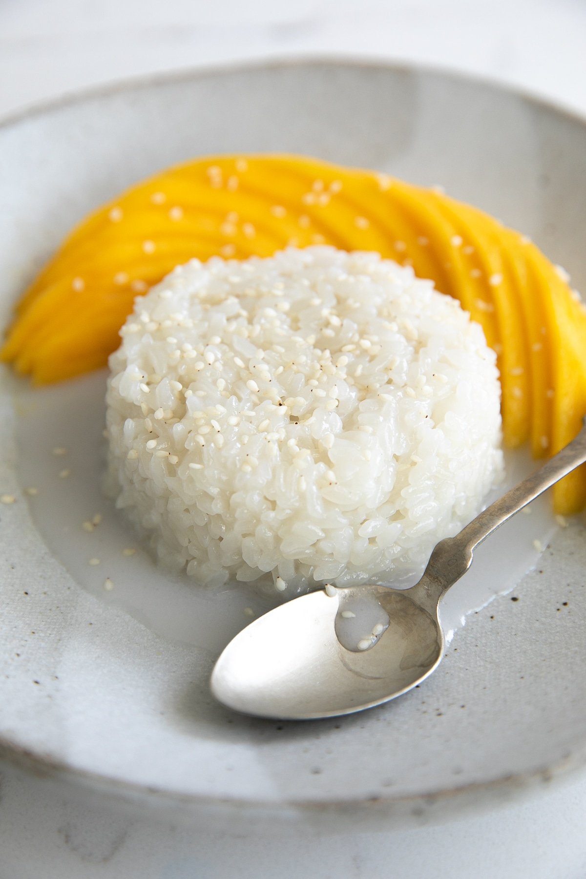 Thai Mango Sticky Rice Recipe Khao Niaow Ma Muang The Forked Spoon