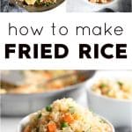 Pinterest pin collage fried rice