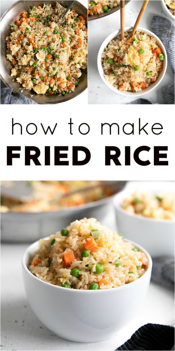 Pinterest pin collage fried rice