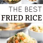 Pinterest pin collage fried rice