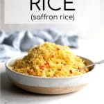 Spanish Saffron Rice pinterest pin