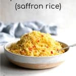 Spanish Saffron Rice pinterest pin