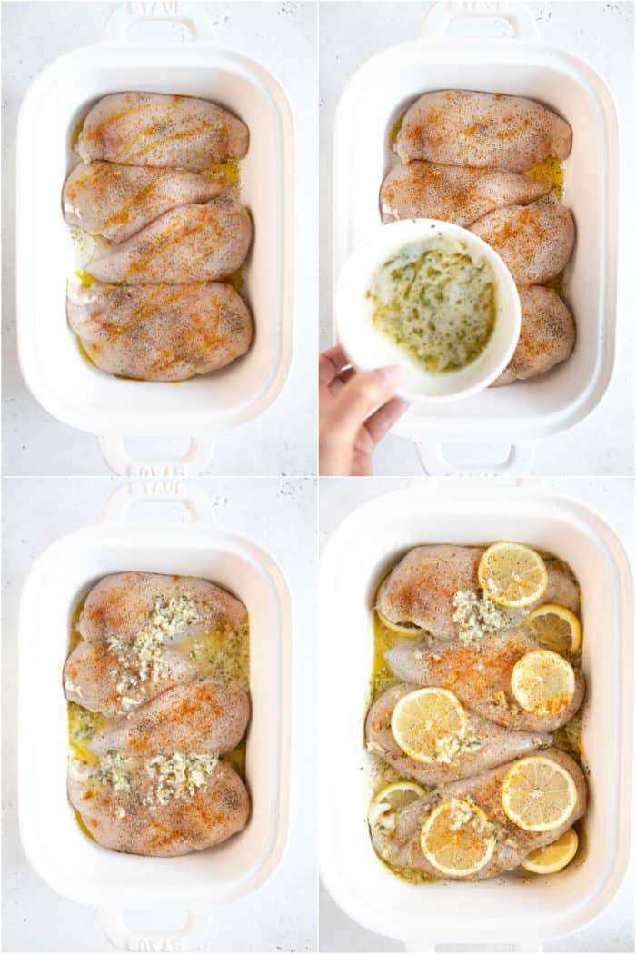 Step by step how to make baked lemon chicken