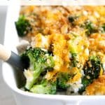 chicken broccoli rice casserole recipe Pinterest Pin Image Collage