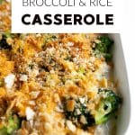chicken broccoli rice casserole collage short pin