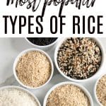 types of rice long pin