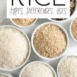 types of rice short pin