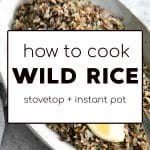 how to cook wild rice pinterest pin collage