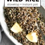 how to cook wild rice pinterest pin collage