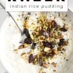 Pinterest collage for Rice Kheer Recipe