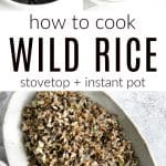 how to cook wild rice pinterest pin collage