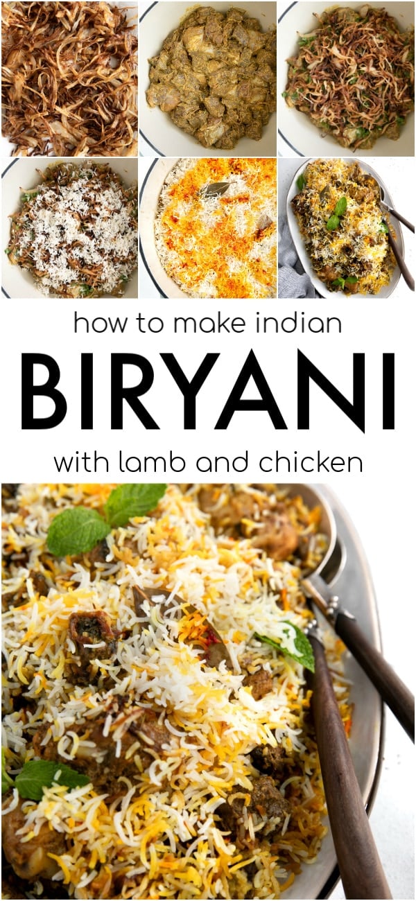 how to make biryani recipe pinterest collage image