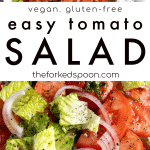 Easy Tomato Salad Pinterest Pin Image Collage