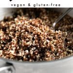 how to cook quinoa pinterest pin image