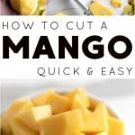 how to cut a mango pinterest pin image