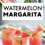 Watermelon Margarita Recipe pinterest pin collage image