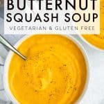 Instant Pot Butternut Squash Soup Recipe Pinterest Pin Image