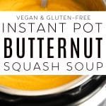 Instant Pot Butternut Squash Soup Recipe Pinterest Pin Image
