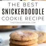 Snickerdoodle Cookie Recipe PINTEREST PIN IMAGE