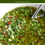chimichurri recipe Pinterest Pin Image Collage