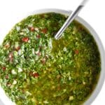 chimichurri recipe Pinterest Pin Image Collage