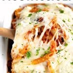 Baked Mostaccioli pinterest pin image collage