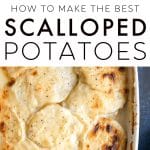 Classic Scalloped Potatoes Recipe Pinterest Pin Image Collage