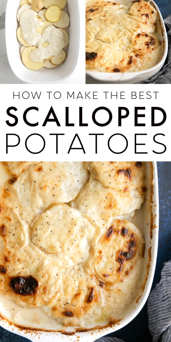 Classic Scalloped Potatoes Recipe Pinterest Pin Image Collage