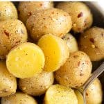 Garlic Butter Boiled Potatoes Recipe (How to Boil Potatoes) Pinterest Collage