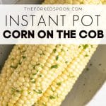 Instant Pot Corn on the Cob Pinterest Pin Image