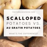 Scalloped Potatoes vs. Au Gratin Potatoes: What's the Difference? Image with text overlay