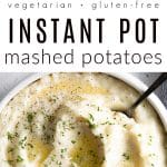 Instant Pot mashed potatoes recipe Pinterest Pin Collage