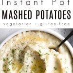 Instant Pot mashed potatoes recipe Pinterest Pin Collage